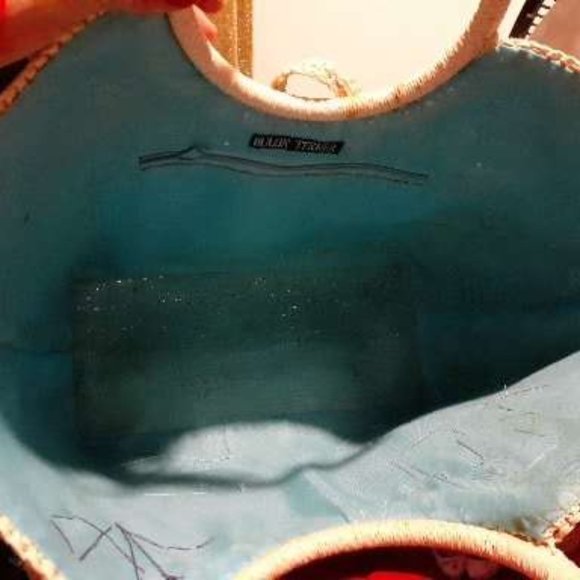 STRAW SPRING/SUMMER TOTE pre-owned/GORGEOUS - Picture 3 of 7